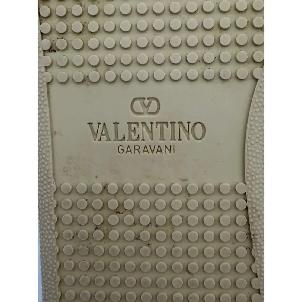 Valentino Sneakers VLogo White Leather Size 39.5 / 9.5 Classic Low Top